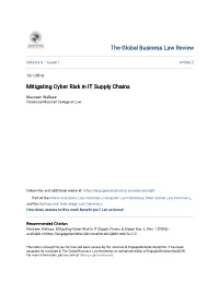 Mitigating Cyber Risk in IT Supply Chains