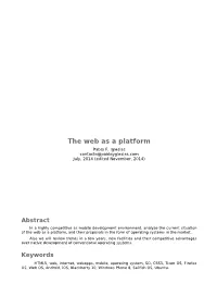 The Web As a Platform Pablo F