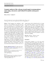Genomic Analysis of the Ecdysone Steroid Signal at Metamorphosis Onset Using Ecdysoneless and Ecrnull Drosophila Melanogaster Mutants