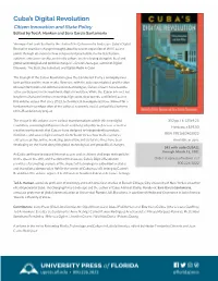 Cuba's Digital Revolution Citizen Innovationand State Policy Edited by Ted A