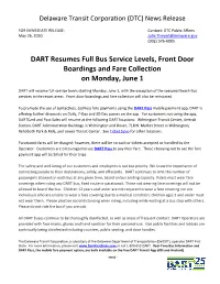 DART Resumes Full Bus Service Levels, Front Door Boardings and Fare Collection on Monday, June 1