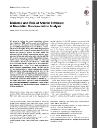 Diabetes and Risk of Arterial Stiffness: a Mendelian Randomization Analysis