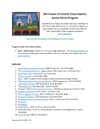 Girl Scouts of Central Texas Explore Austin Patch Program