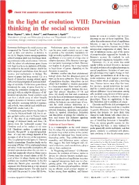 In the Light of Evolution VIII: Darwinian Thinking in the Social Sciences Brian Skyrmsa,1, John C