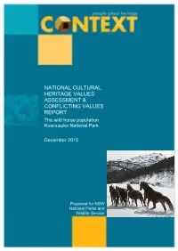 National Cultural Heritage Values Assessment and Conflicting Values