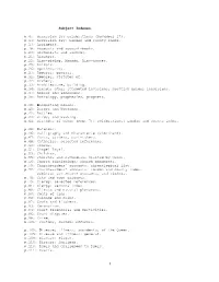 Subject Indexes