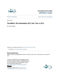 The Edition, 7Th of December, 2012, Vol. 2, No. 6, 2012
