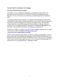 1 Cheshire East Pre-Submission Core Strategy Summary Of