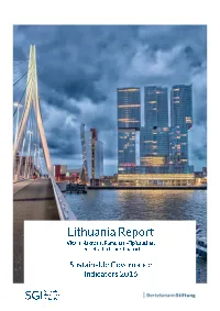 2016 Lithuania Country Report | SGI Sustainable Governance Indicators