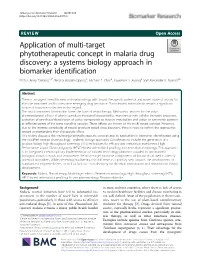 Application of Multi-Target Phytotherapeutic Concept in Malaria