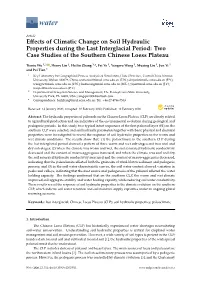 Effects of Climatic Change on Soil Hydraulic Properties During