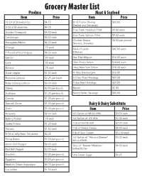 Grocery Master List