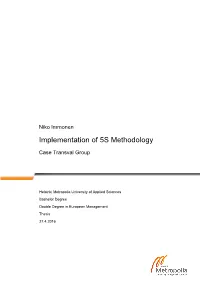 Implementation of 5S Methodology