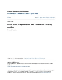 Profile: Board of Regents Names Mark Yudof As Next University President