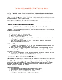 Teacher's Guide for COBBLESTONE the Great Bridge