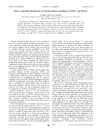Effect of Quantum Fluctuations on Structural Phase Transitions In