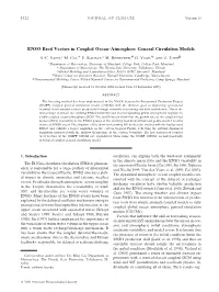 ENSO Bred Vectors in Coupled Ocean–Atmosphere General Circulation Models Ϩ S.-C