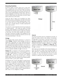 Measuring Electricity Voltage Current Voltage Current