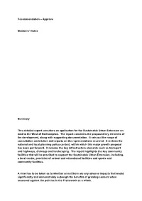 Recommendation – Approve Members' Notes Summary This