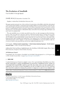 The Evolution of Smalltalk from Smalltalk-72 Through Squeak