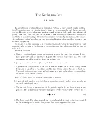 The Kepler Problem