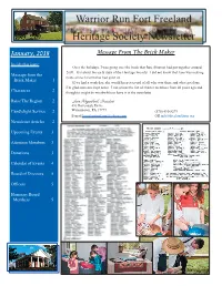 2018 January Newsletter