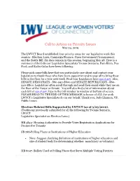 Call to Action on Priority Issues.Pdf