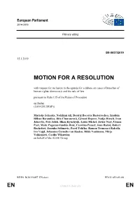 En En Motion for a Resolution