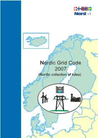 Nordic Grid Code 2007 (Nordic Collection of Rules)