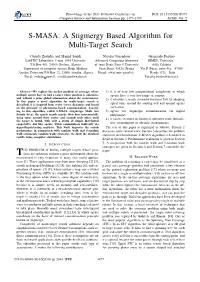 Stigmergic Masa: a Stigmergy Based Algorithm 1479