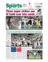 Three Super Strikes See Al Sadd Soar Into Semis