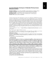 00 Acoustical Ranging Techniques in Embedded Wireless Sensor Networked Devices