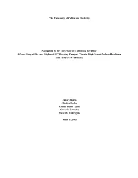 A Case Study of De Anza High and UC Berkeley Campus Climate, High School College Readiness, and Yield to UC Berkeley