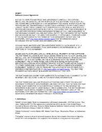 ADOBE Software License Agreement NOTICE to USER: PLEASE READ