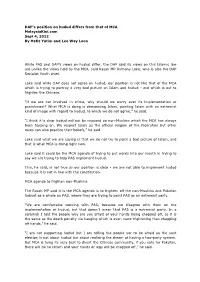 DAP's Position on Hudud Differs from That of MCA Malaysiakini.Com Sept 4, 2012 by Hafiz Yatim and Lee Way Loon