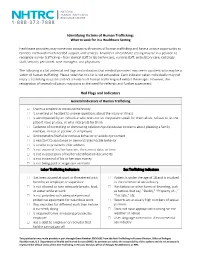 Identifying Victims of Human Trafficking: What to Look for in a Healthcare Setting