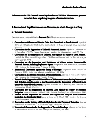 Information for UN General Assembly Resolution 72/42 on Measures to Prevent Terrorists from Acquiring Weapons of Mass Destruction