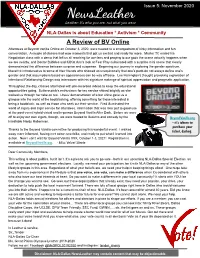 NLA Newsleather November 2020