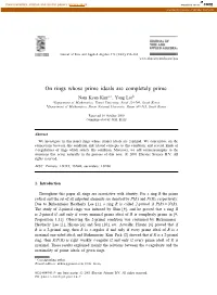 On Rings Whose Prime Ideals Are Completely Prime
