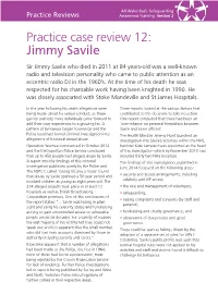 Practice Case Review 12: Jimmy Savile