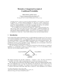 Towards a Categorical Account of Conditional Probability