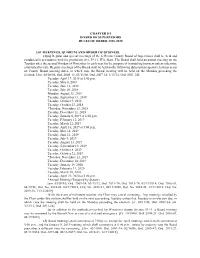 CHAPTER III BOARD of SUPERVISORS RULES of ORDER 2018-2020 3.01 MEETINGS, QUORUM and ORDER of BUSINESS. (1)(A)