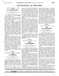 Extensions of Remarks E401 EXTENSIONS of REMARKS
