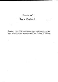 Lepidoptera - Annotated Catalogue, and Keys to Family-Group Taxa