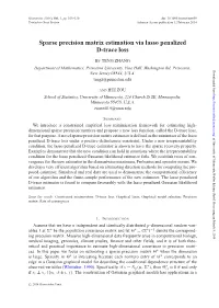 Sparse Precision Matrix Estimation Via Lasso Penalized D-Trace Loss