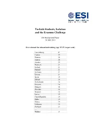Turkish Students, Isolation and the Erasmus Challenge