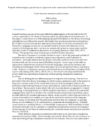 1 Truth-Theoretic Semantics and Its Limits Kirk Ludwig Philosophy