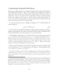 4. Introducing Conformal Field Theory