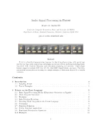 Audio Signal Processing in Faust