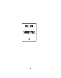 D.El.ED SEMESTER 3